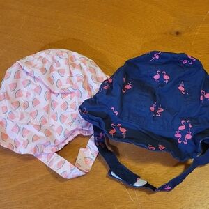 Kids Flamingo and Watermelon Print Hats